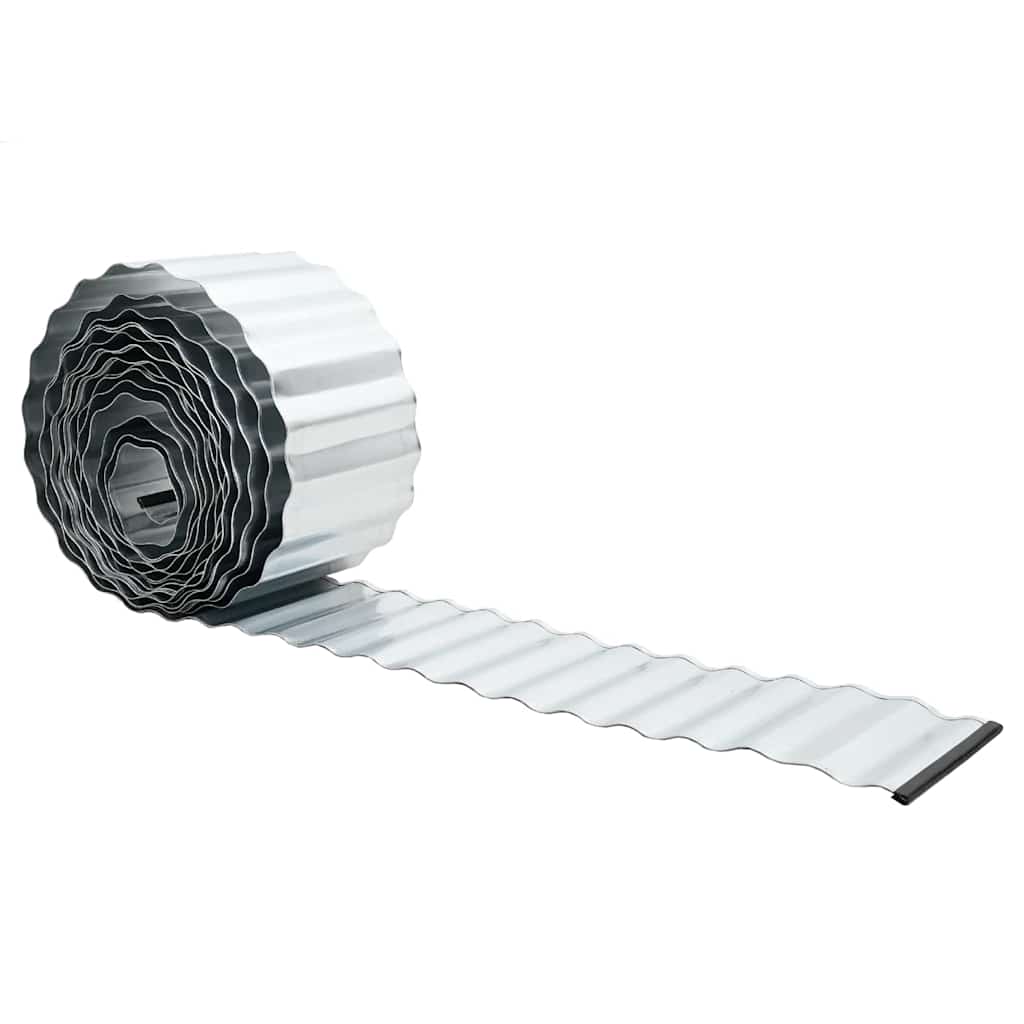 Lawn Edge Silver 1000 x 15 x 0.03 cm Galvanised Steel