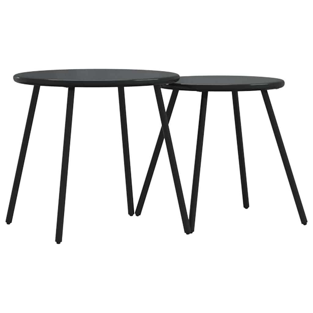 Garden Dining Set 5 pcs Black Steel