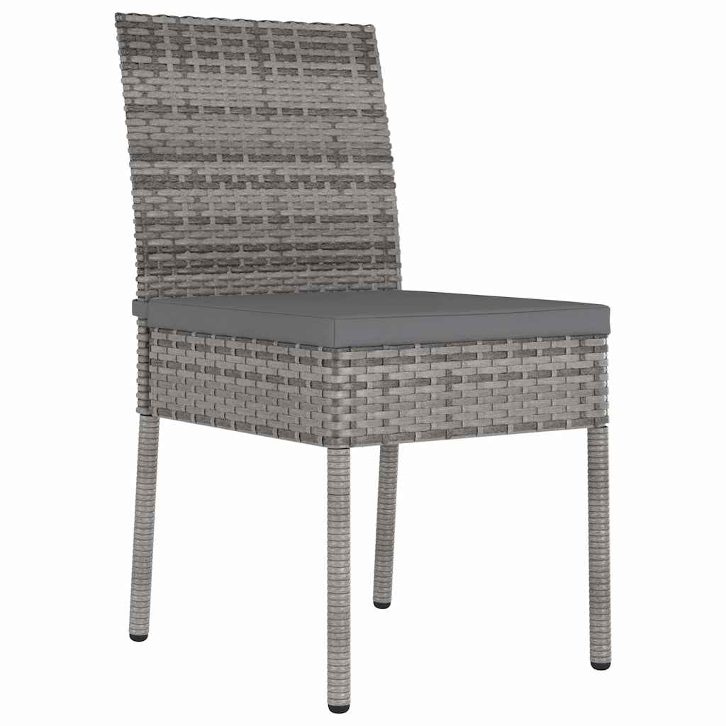 Garden Dining Set 7 pcs Grey Powder-Coated Steel