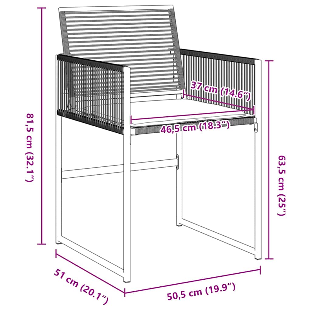 Garden Dining Set 5 pcs Black Poly Rattan