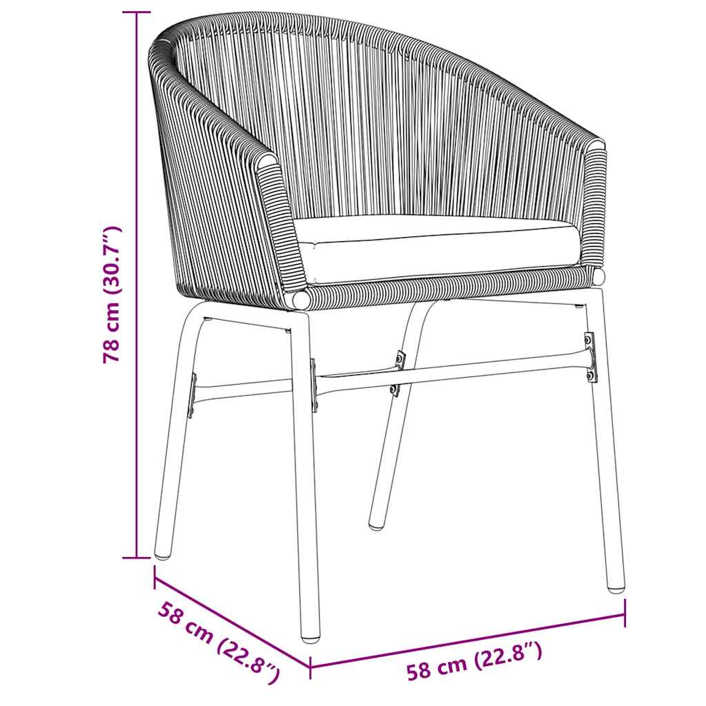 Garden Dining Set 9 pcs Anthracite Powder-Coated Steel