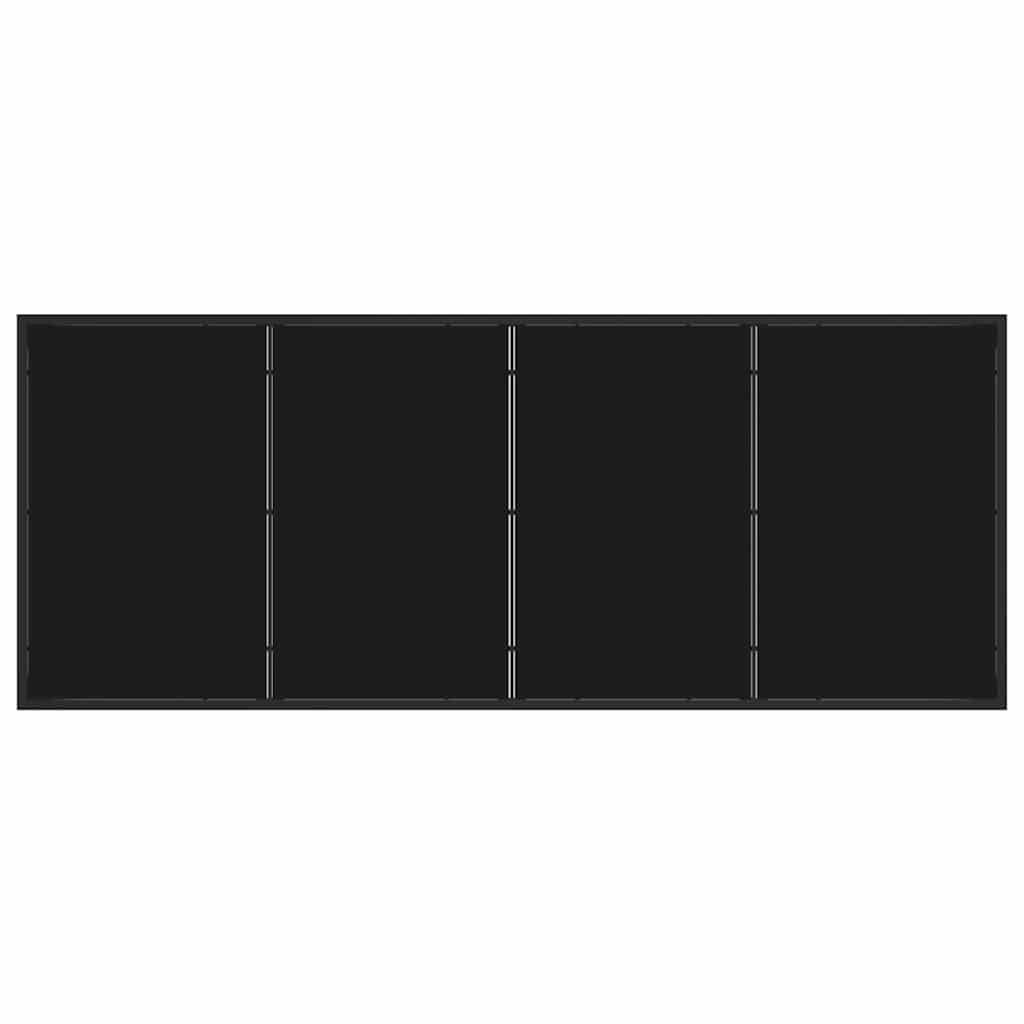 Garden Dining Set 7 pcs Black Powder-Coated Steel
