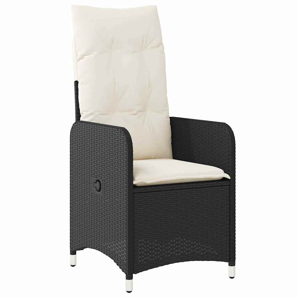 Garden Dining Set 9 pcs Black Poly Rattan