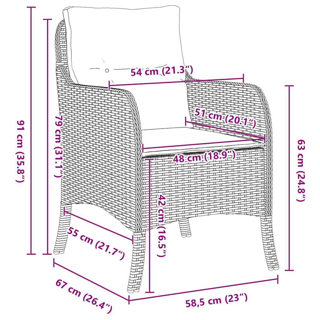 Garden Dining Set with Cushion 5 pcs Beige Poly Rattan