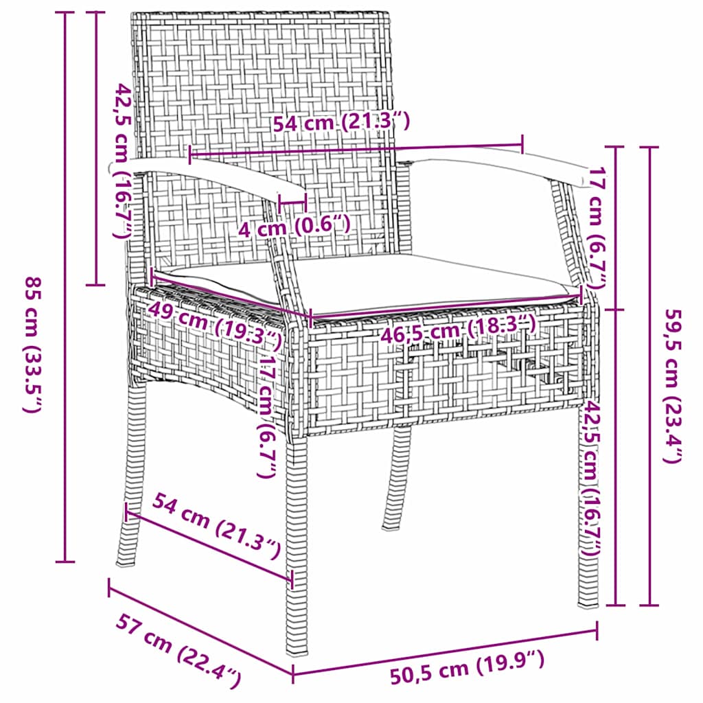 Garden Dining Set with Cushion 5 pcs Black Rattan