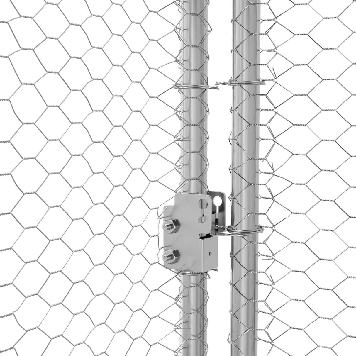 Chicken Cage 4 pcs Silver 800 x 200 x 200 cm Steel and PE