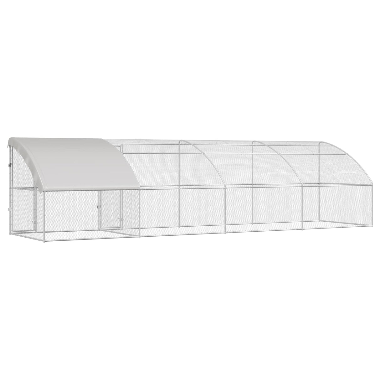 Chicken Cage 4 pcs Silver 800 x 200 x 200 cm Steel and PE