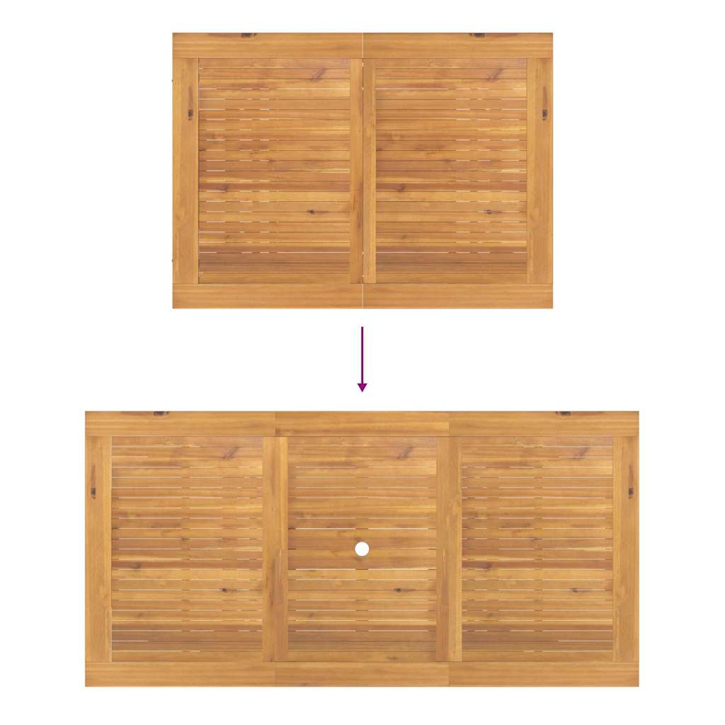 Garden Dining Set 5 pcs Brown Solid teak wood