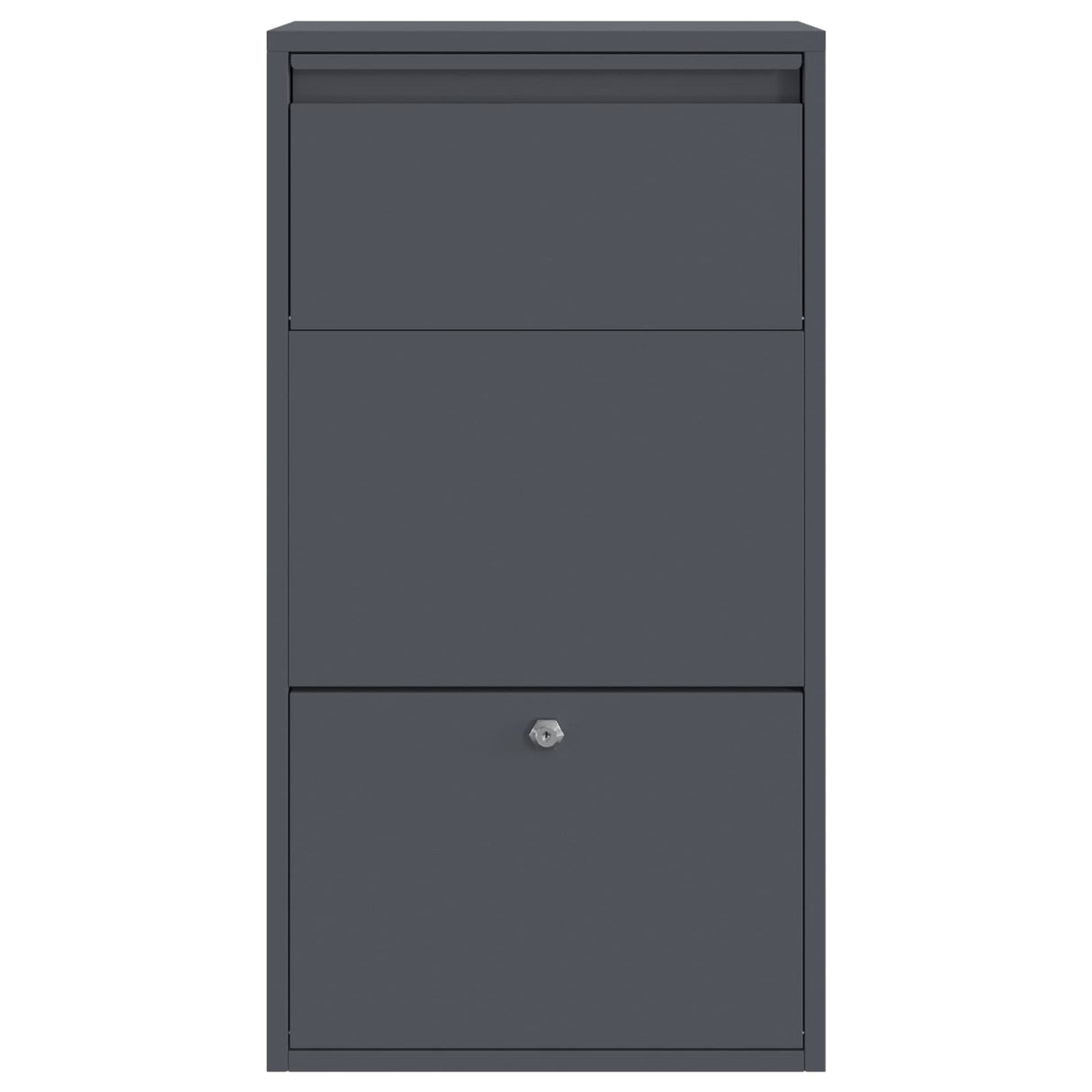 Parcel Drop Box with Storage Anthracite 44 x 22 x 82 cm Steel