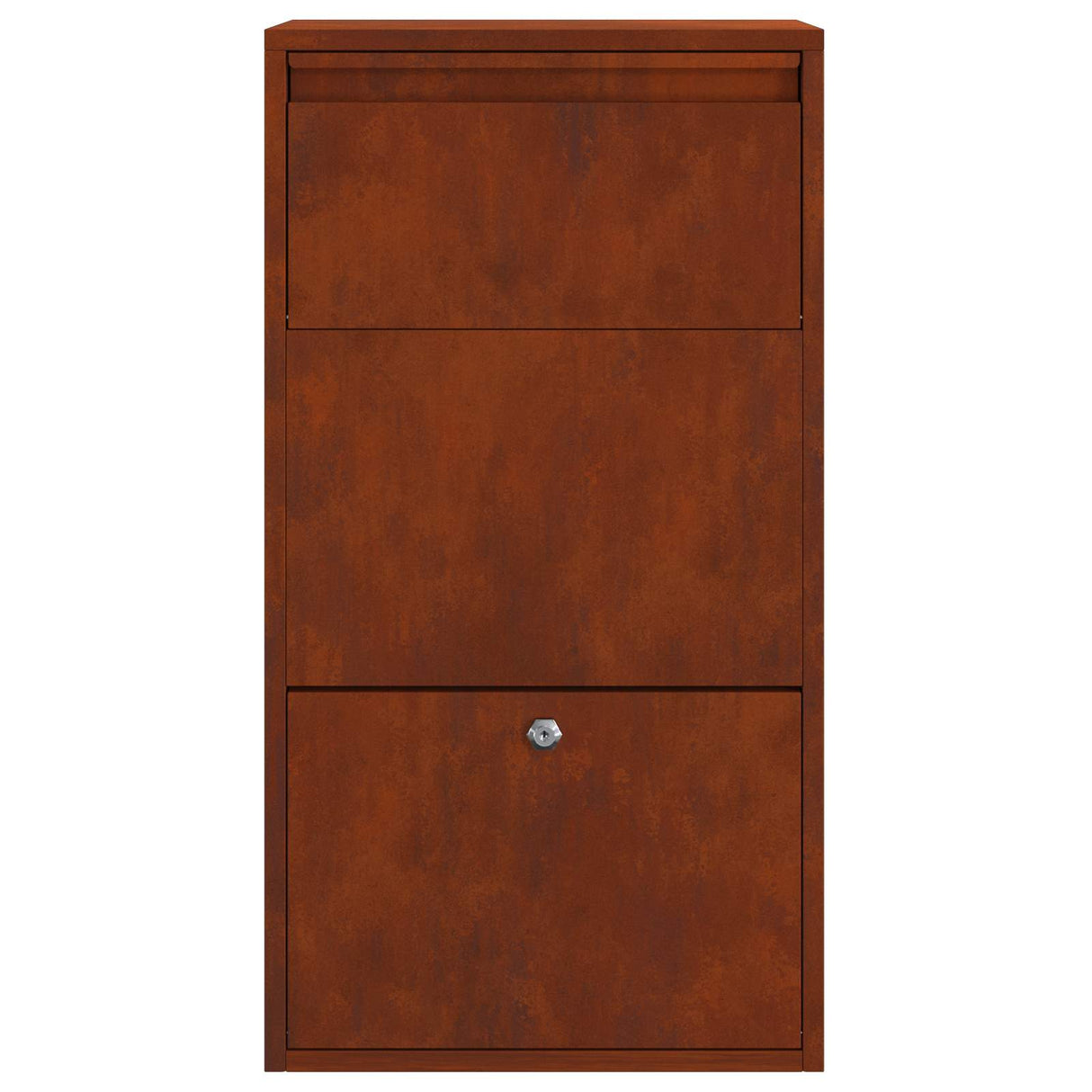 Parcel Drop Box Rusty 44 x 22 x 82 cm Weathering Steel