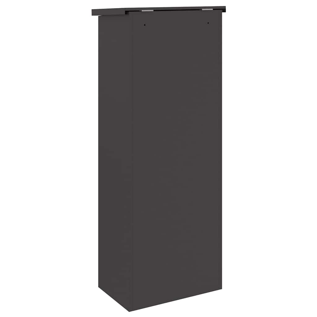 Parcel Drop Box with Storage Black 44,5 x 29 x 110,5 cm Steel