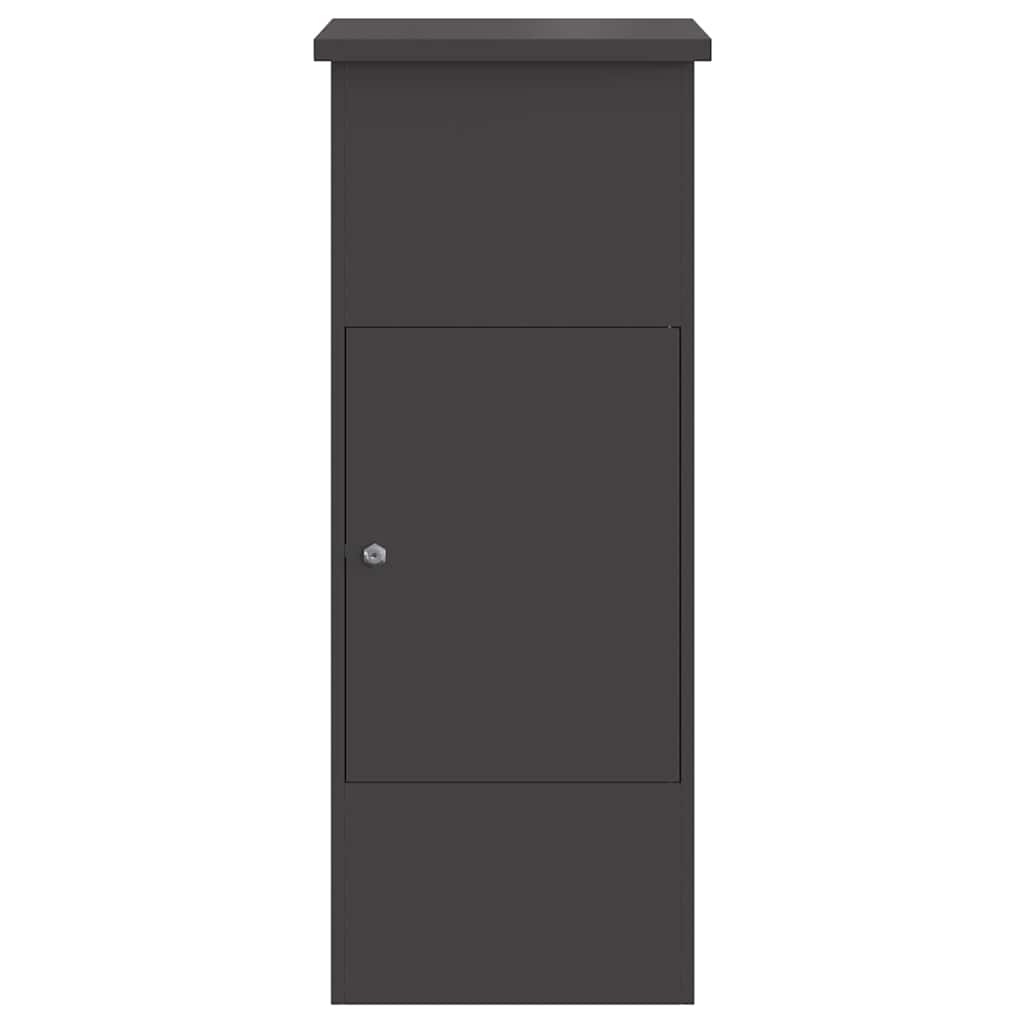 Parcel Drop Box with Storage Black 44,5 x 29 x 110,5 cm Steel