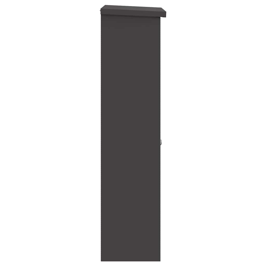 Parcel Drop Box with Storage Black 44,5 x 29 x 110,5 cm Steel