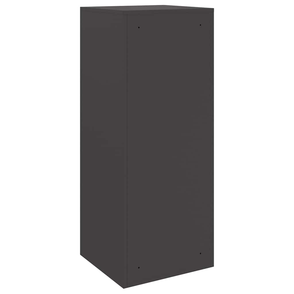 Parcel Drop Box with Storage Black 41 x 38 x 103 cm Steel