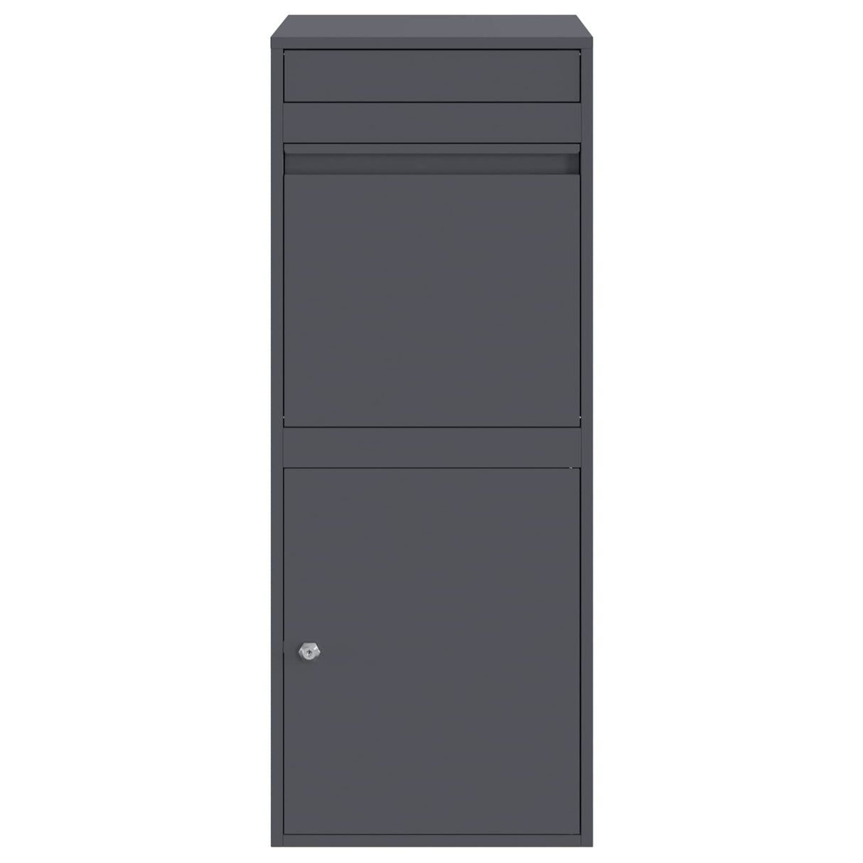 Parcel Drop Box with Storage Anthracite 41 x 38 x 103 cm Steel
