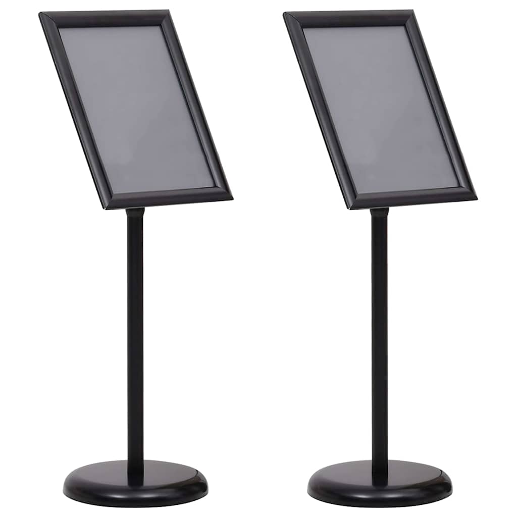 Poster Stands 2 pcs Black 45 x 33 x 88 cm Aluminium alloy