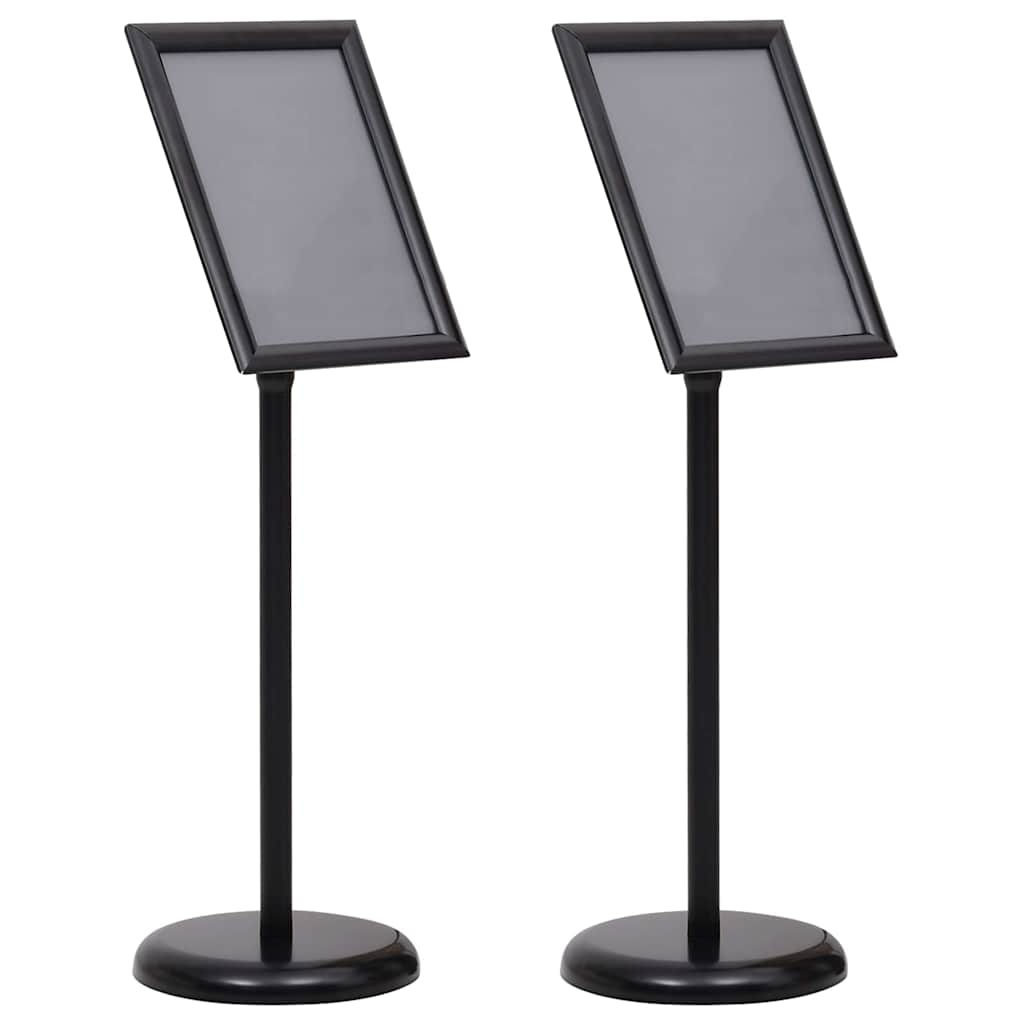 Poster Stands 2 pcs Black 45 x 32.7 x 108 cm Aluminium