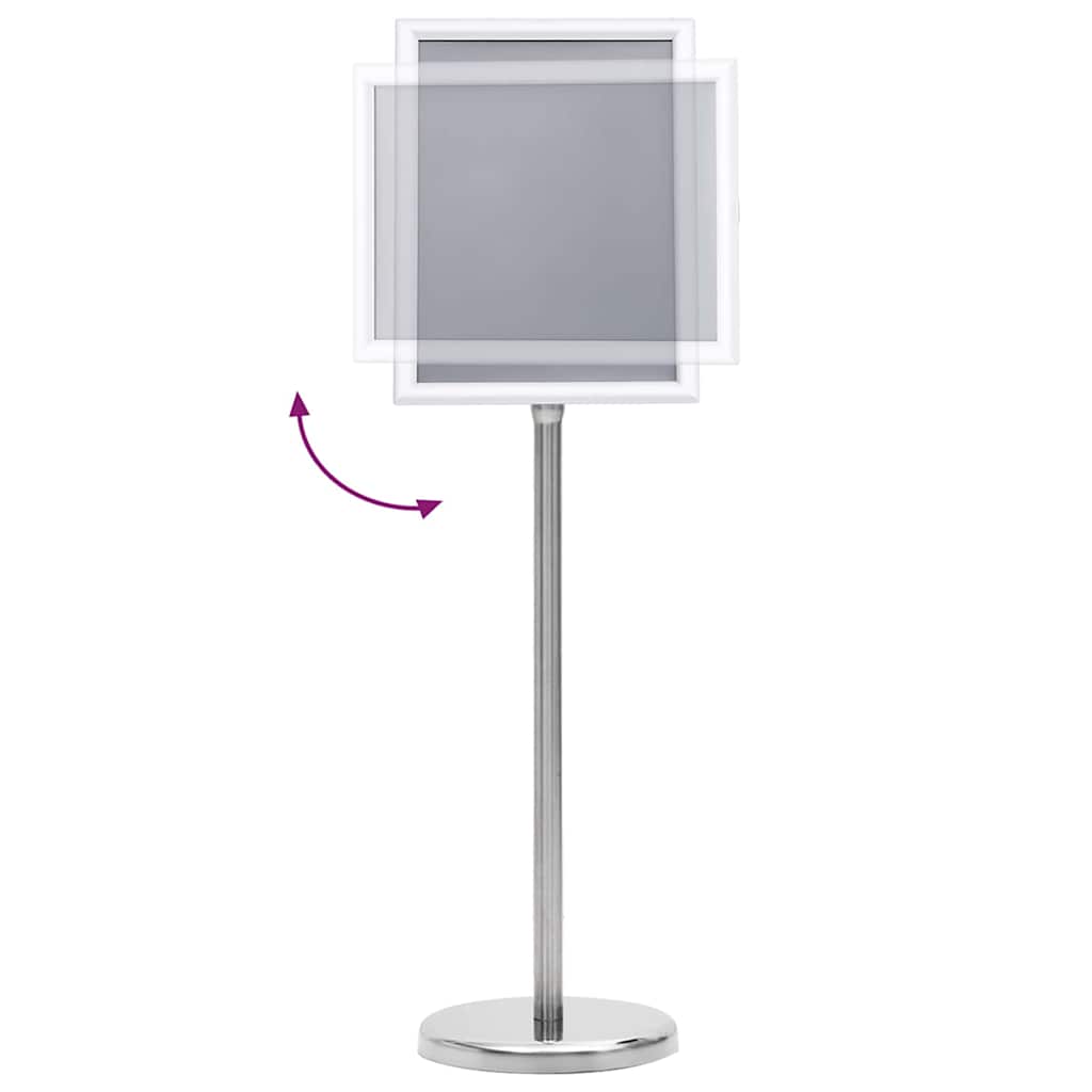 Poster Stands 2 pcs Silver 32.5 x 24 x 78 cm Aluminium alloy