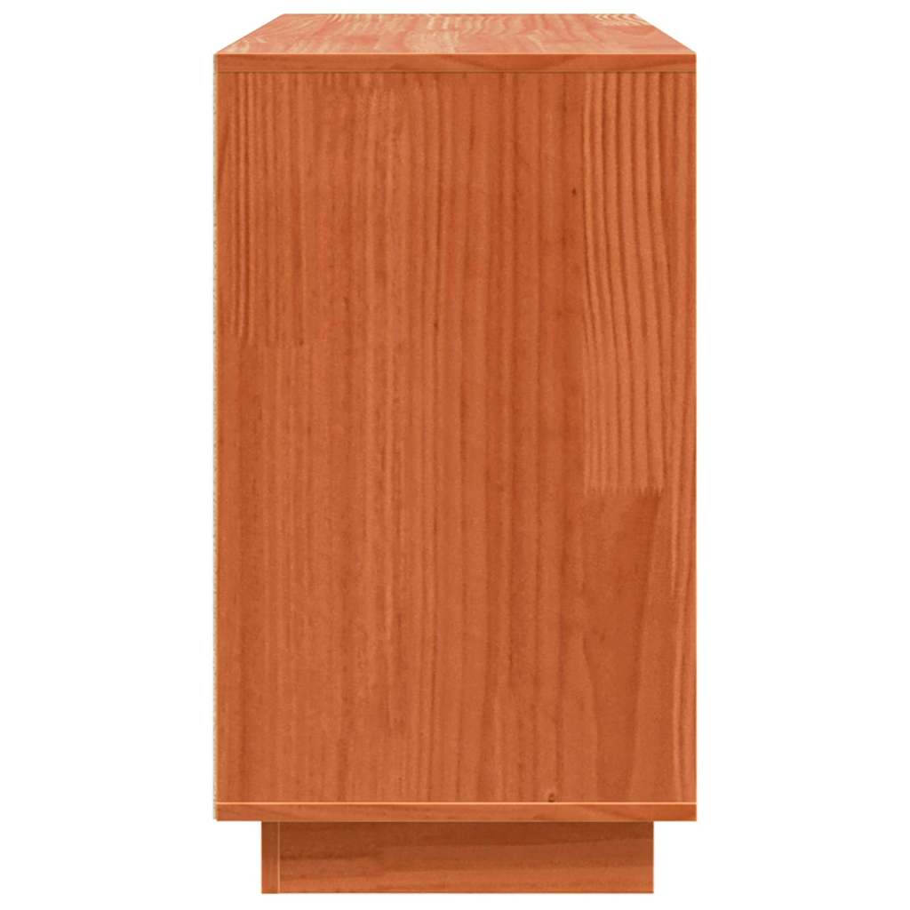 Sideboard Brown Oak 111 x 34 x 60 cm Solid Pine Wood