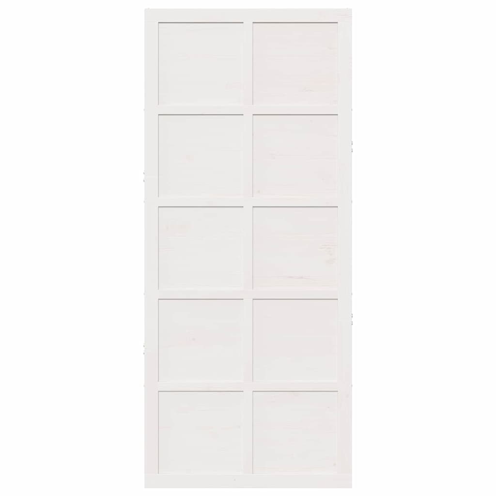 Barn Door White 80 x 210 cm Solid pine wood