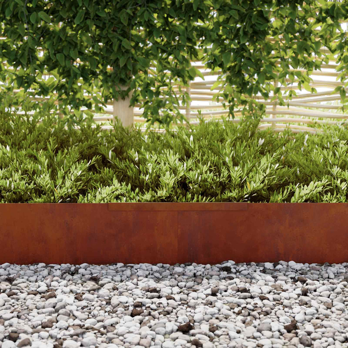 Lawn Edging Rusty 450 x 0.05 x 25 cm Weathering Steel