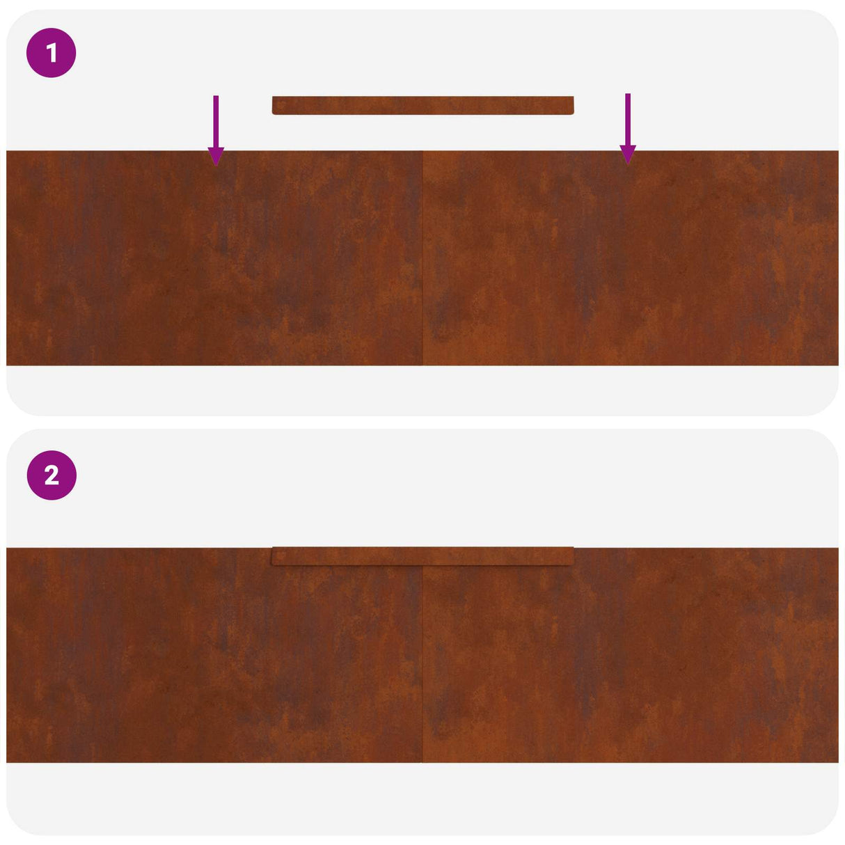 Lawn Edging Rusty 450 x 0.05 x 25 cm Weathering Steel
