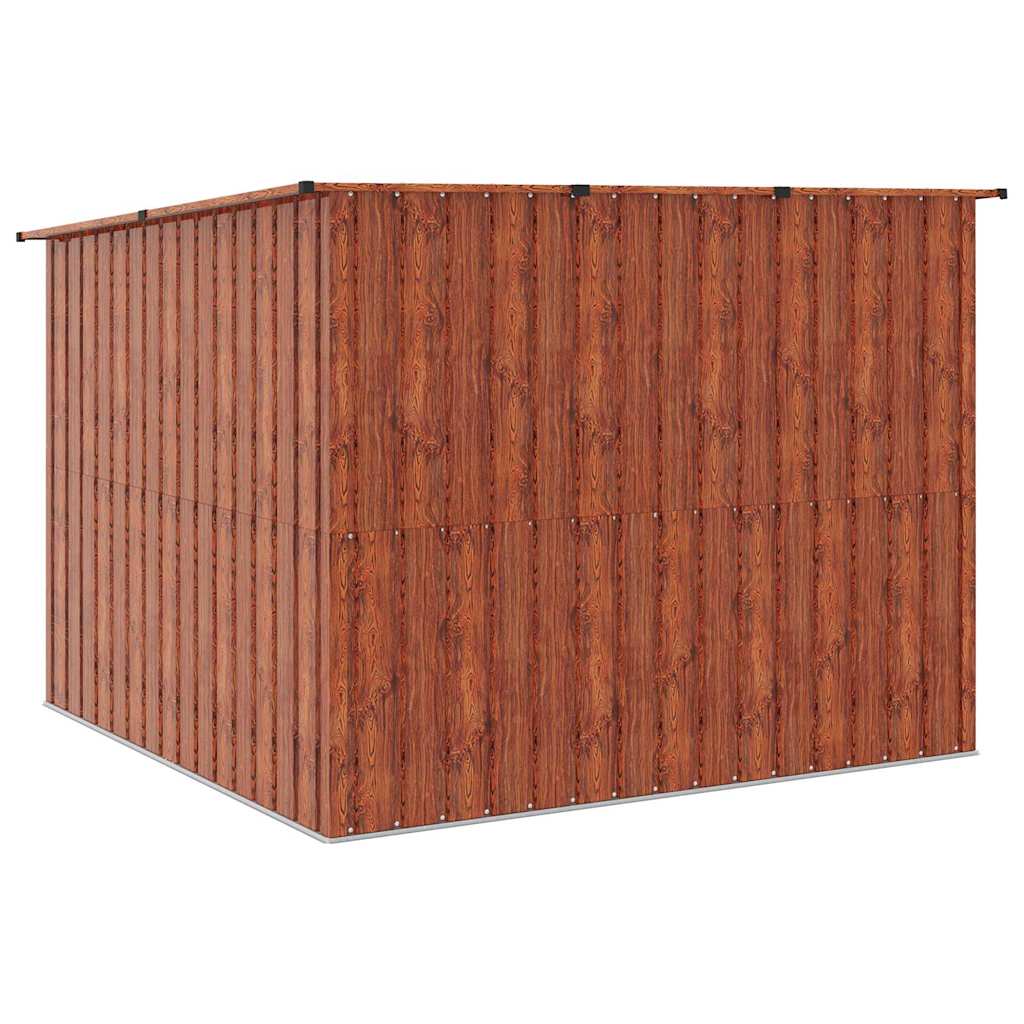 Bike Shed 3 pcs Brown 216 x 207 x 158 cm Metal