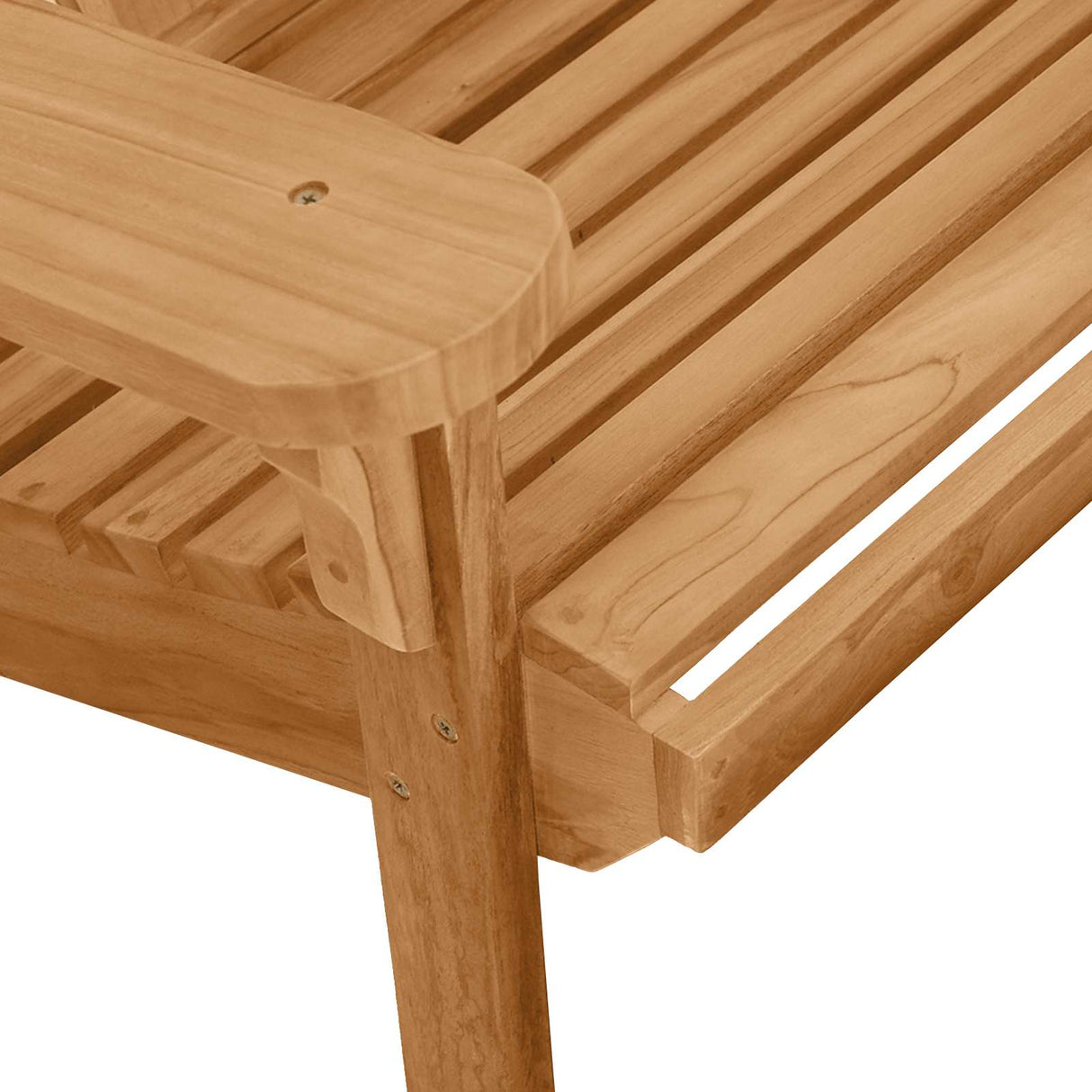 Adirondack Chair 2 pcs Brown Solid Teak Wood