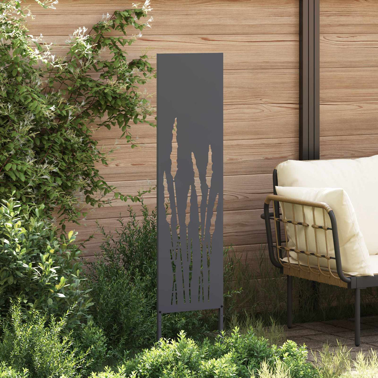 Garden Privacy Screen Anthracite 32 x 140 cm Cold-rolled steel
