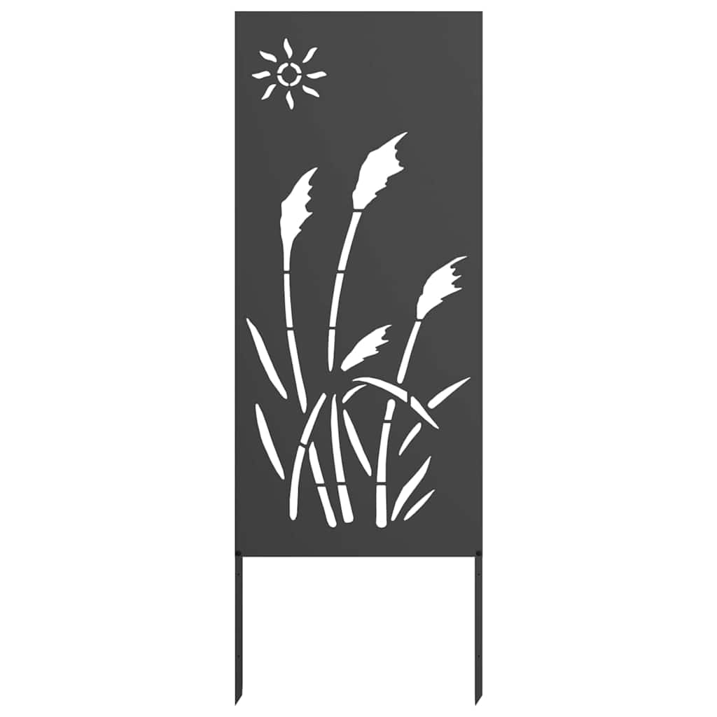 Garden Privacy Screen Black 50 x 140 cm Cold-rolled steel