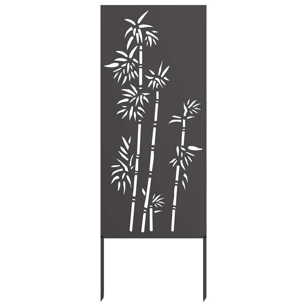 Garden Privacy Screen Black 50 x 140 cm Cold-rolled steel