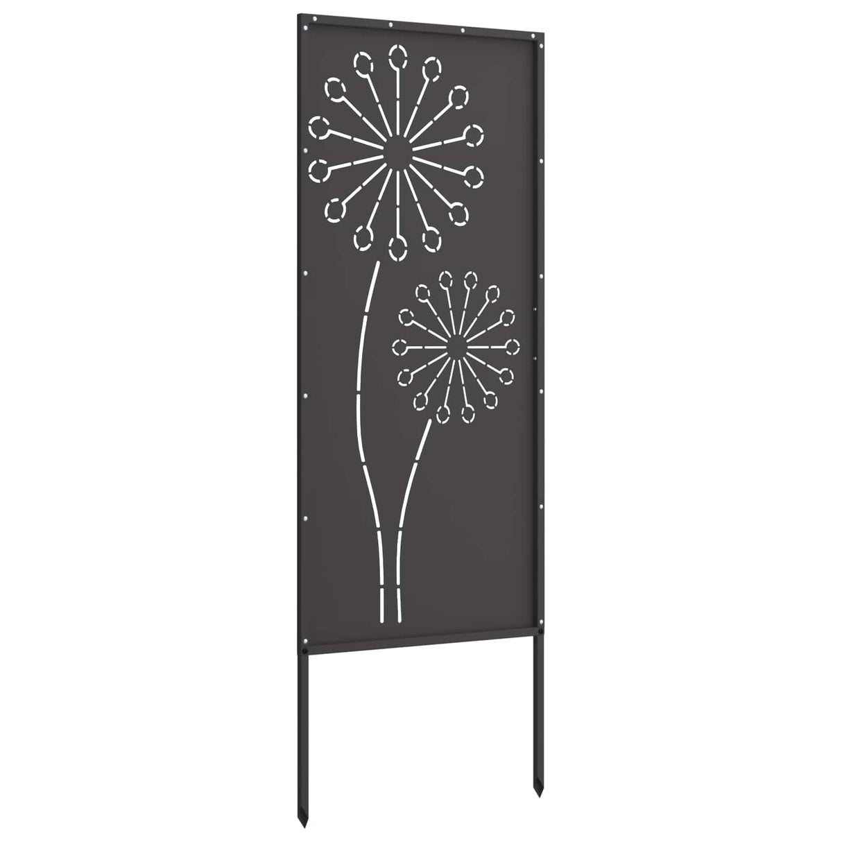 Garden Privacy Screen Black 50 x 140 cm Cold-rolled steel