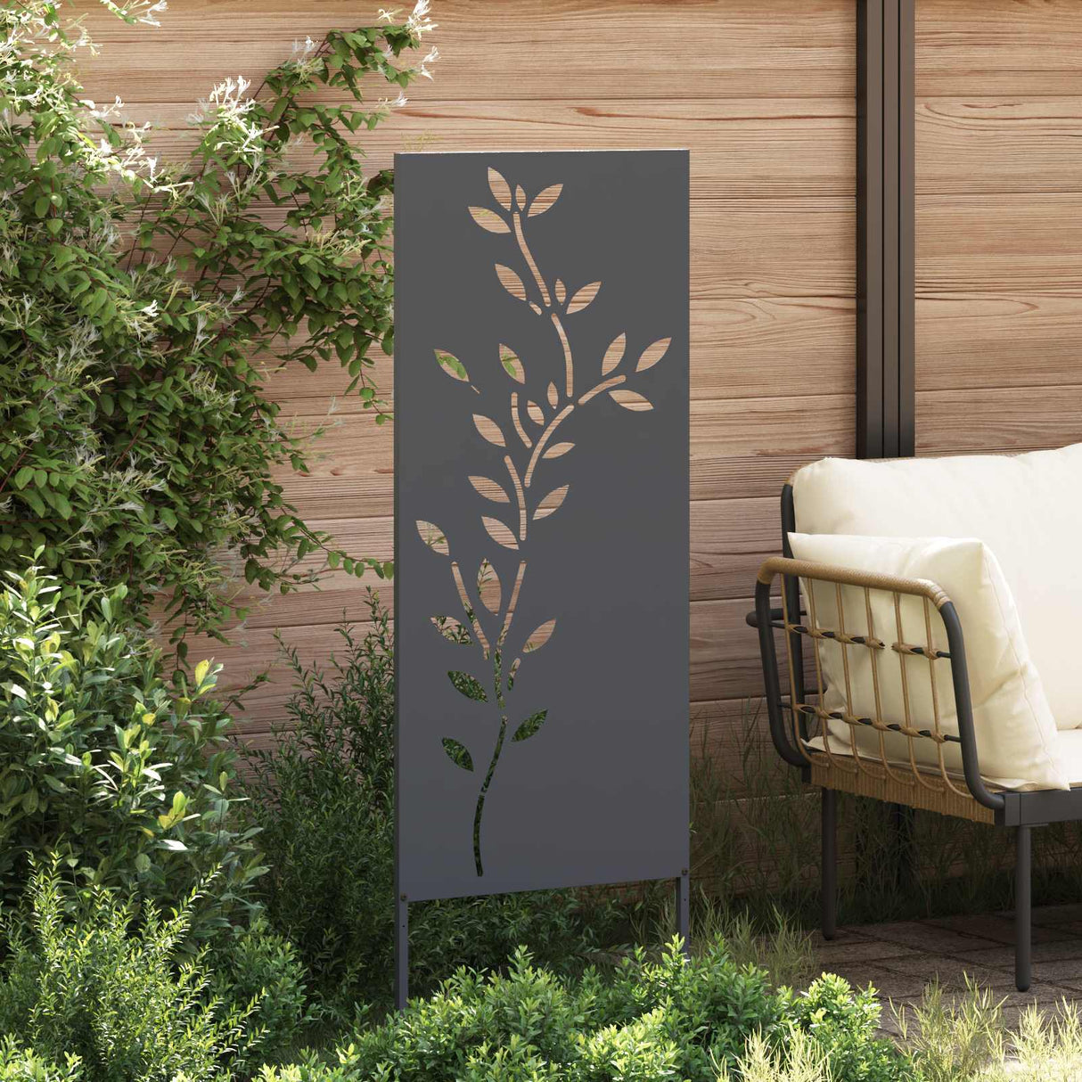 Garden Privacy Screen Anthracite 50 x 140 cm Cold-rolled steel