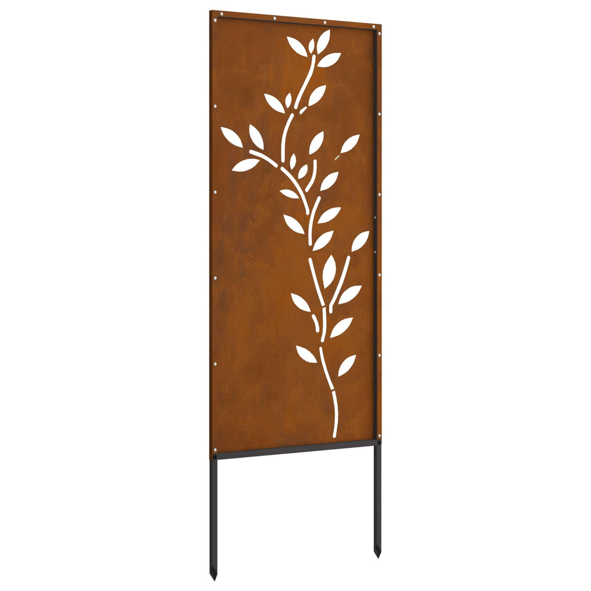 Garden Privacy Screen Floral Rusty 50 x 140 cm Weathering Steel