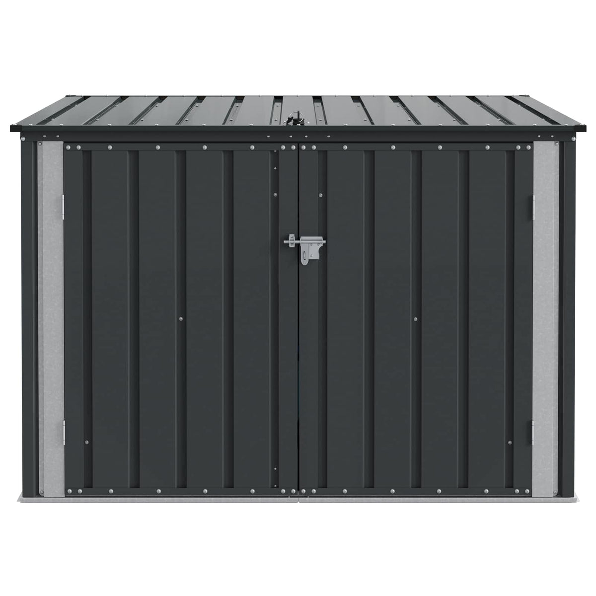Garden Storage Box Black 151.5 x 107 x 100 cm Steel