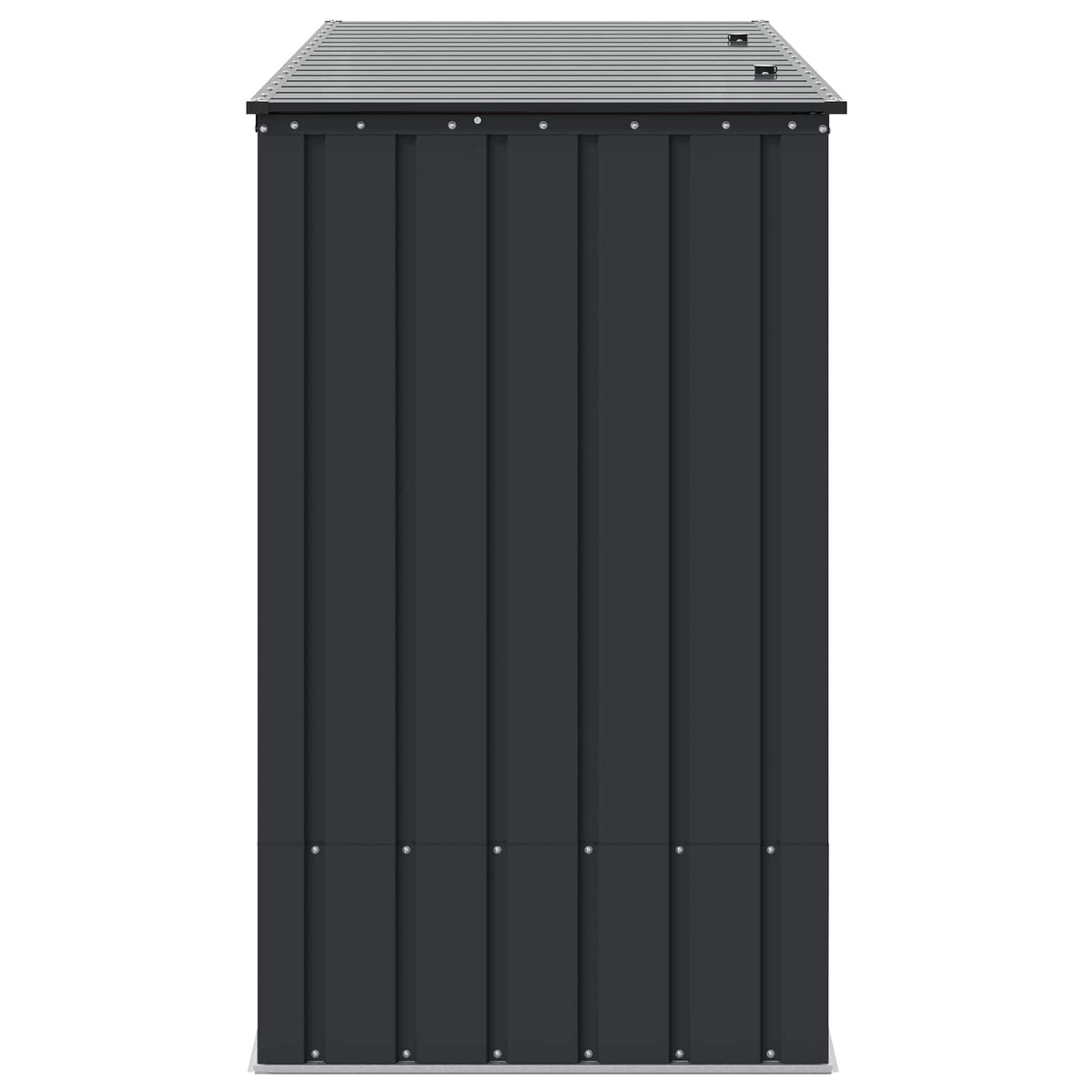 Garden Storage Box Black 214 x 82 x 132 cm Steel