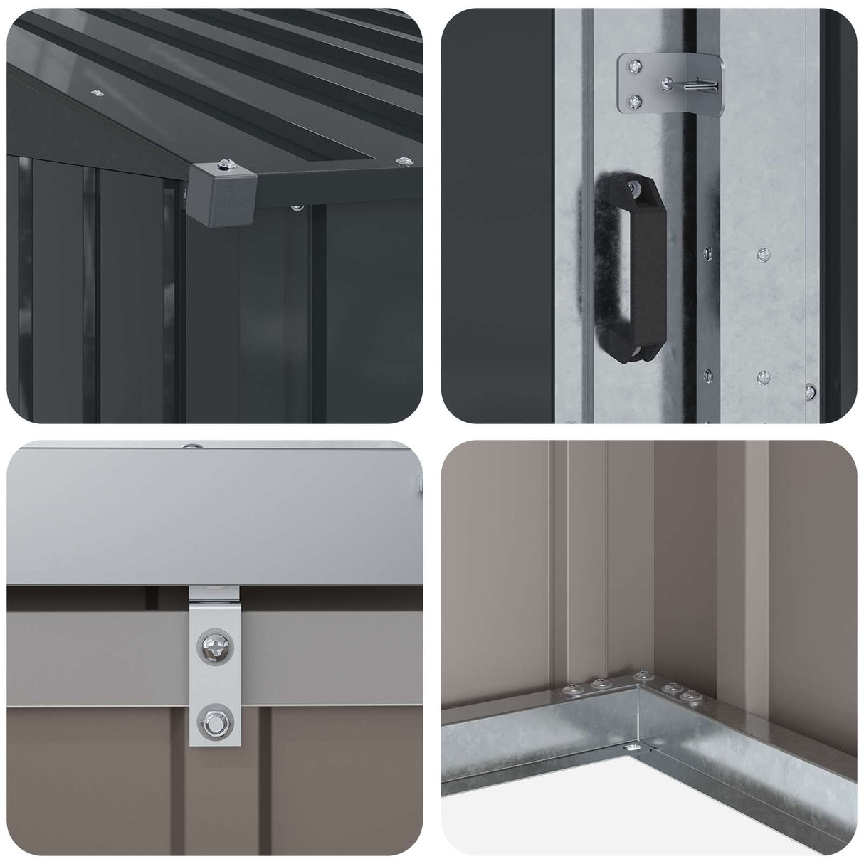 Garden Sheds Anthracite 137 x 81 x 180 cm Metal
