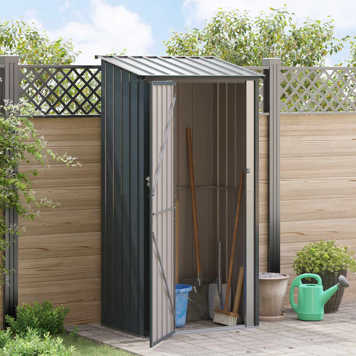 Garden Sheds Anthracite 103 x 74 x 200 cm Metal