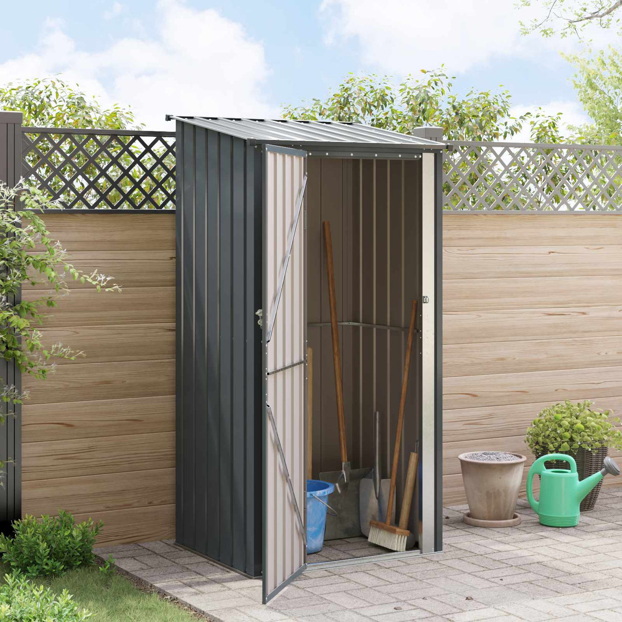 Garden Sheds Anthracite 103 x 86 x 200 cm Metal