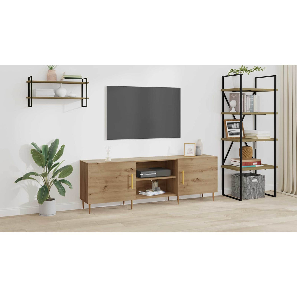 TV Cabinet 150 x 30 x 50 cm Artisan oak Engineered wood