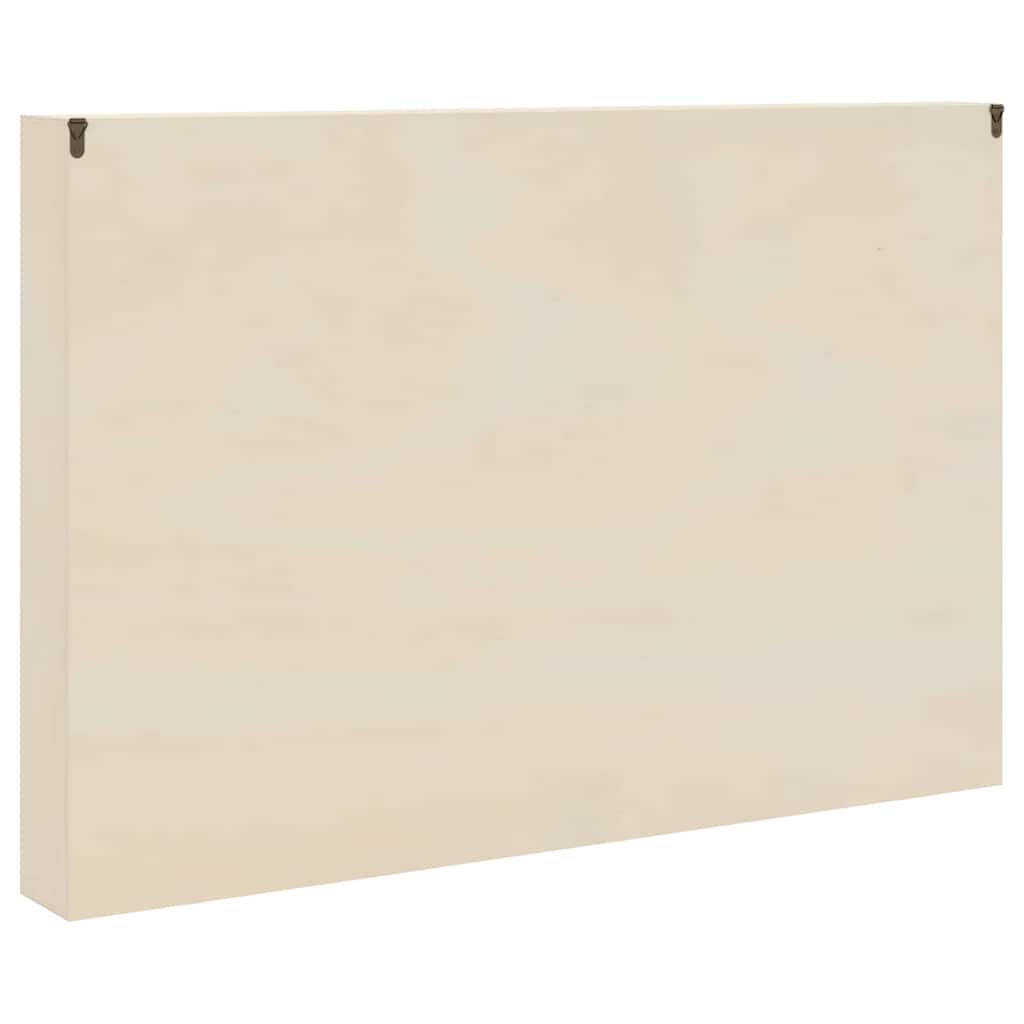 Wall Display Case with Shelf Beige 80 x 8,5 x 54 cm Plywood