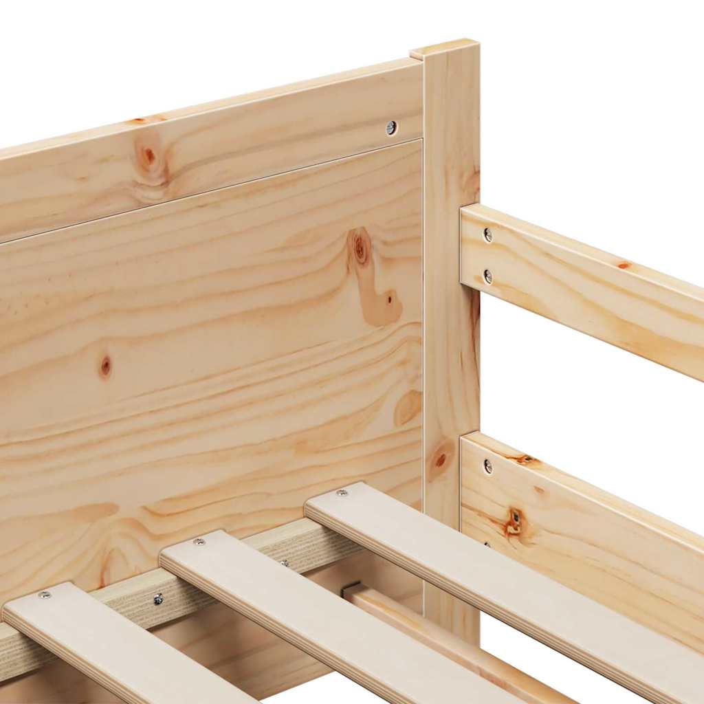 Extendable Bed Frame for Kids Other Brown 80 x 130 / 165 / 200 cm