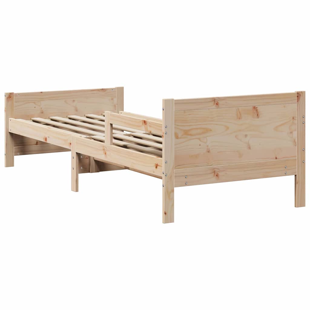 Bed Frame with Headboard Brown 80 x 200 cm Engineered Wood