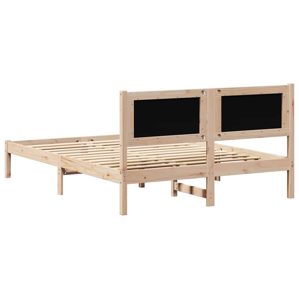 Bed Frame with Headboard Dark Grey 150 x 200 cm Fabric