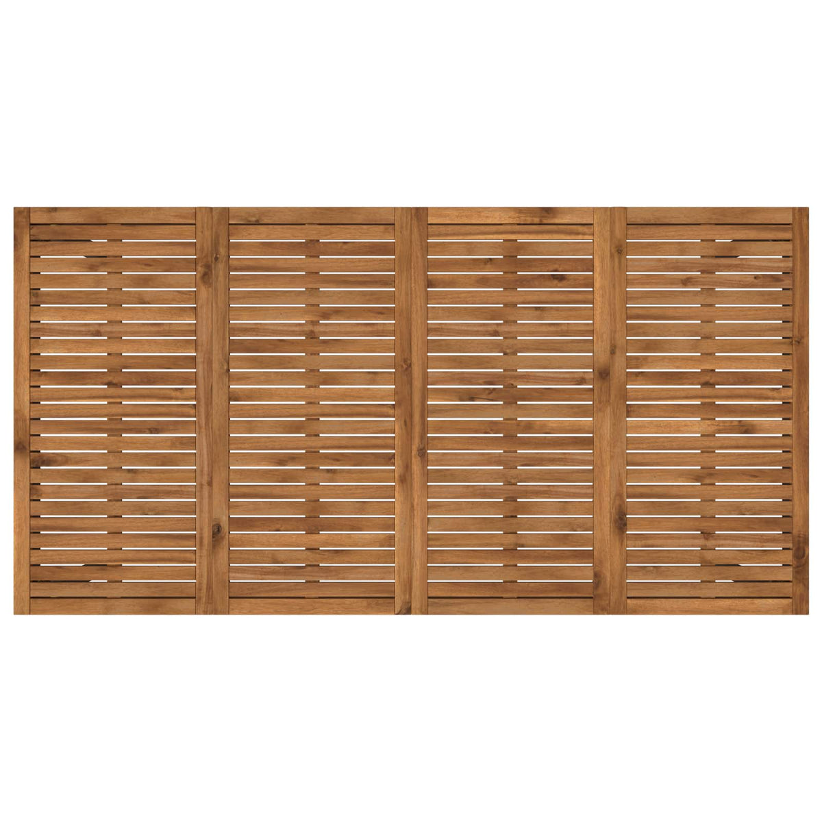 Garden Dinner Table Natural and Black 196 x 100.5 x 75 cm