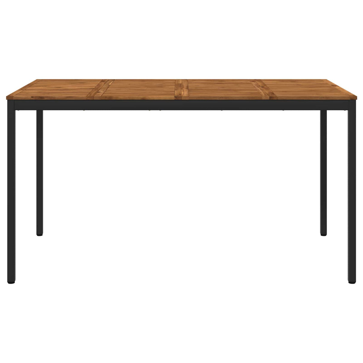 Garden Bar Table Natural and Black 196 x 100.5 x 105 cm