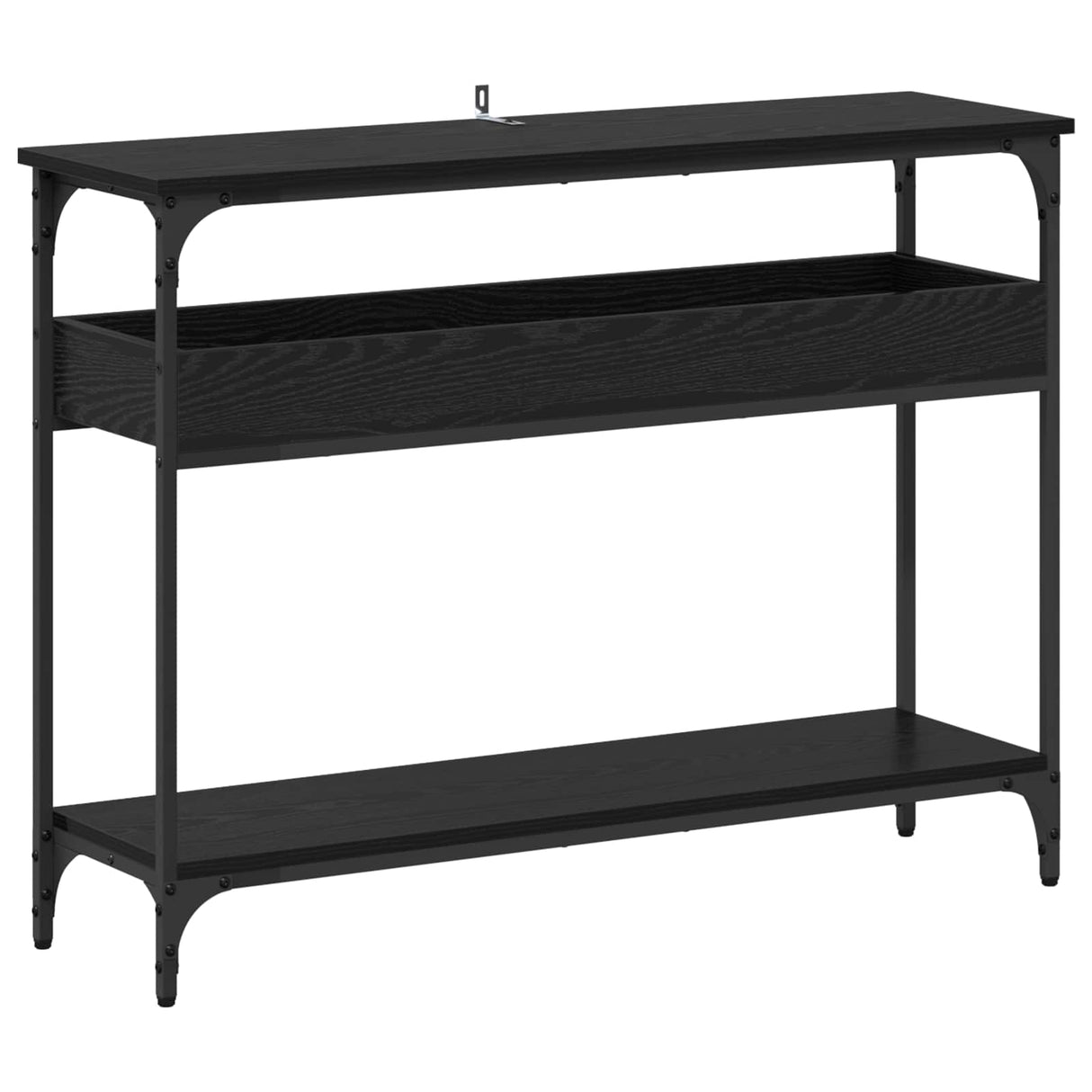Console Table Black oak 100 x 29 x 75 cm Engineered wood