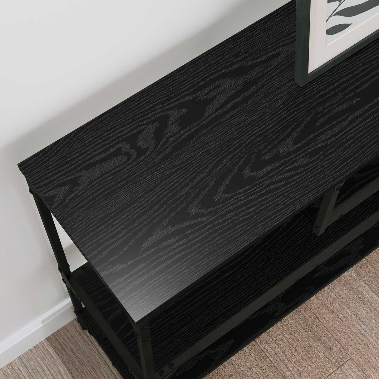 Console Table Black Oak 100 x 30 x 75 cm Engineered wood