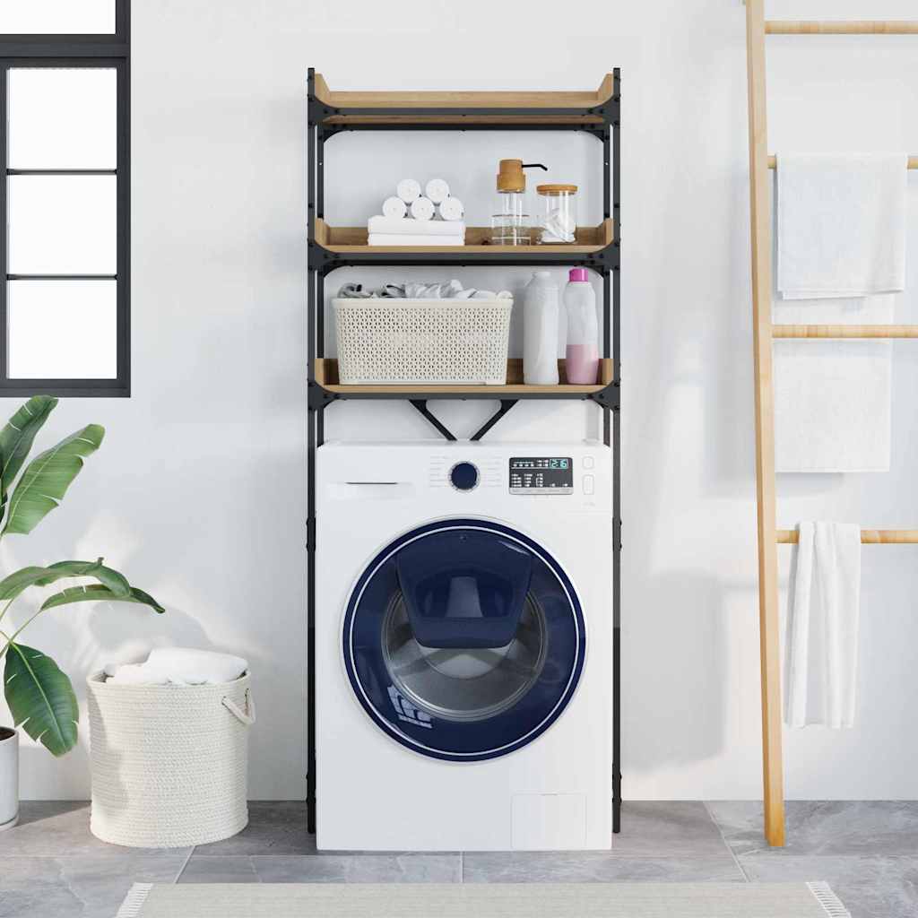 Washing Machine Shelf 67 x 25 x 163 cm Engineered wood