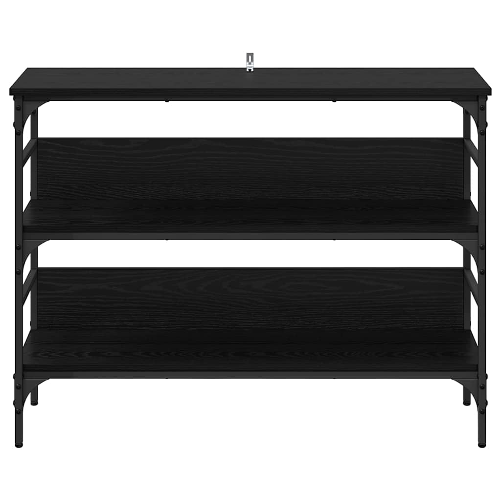 Console Table Black oak 100 x 32 x 75 cm Engineered wood